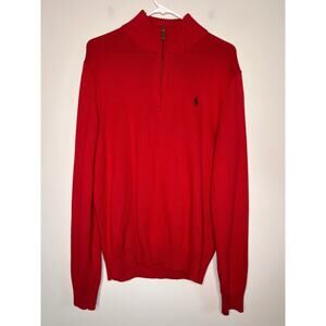 Polo Ralph Lauren Christmas Red Capsule Thick Old Money Academic Prep Sweater M